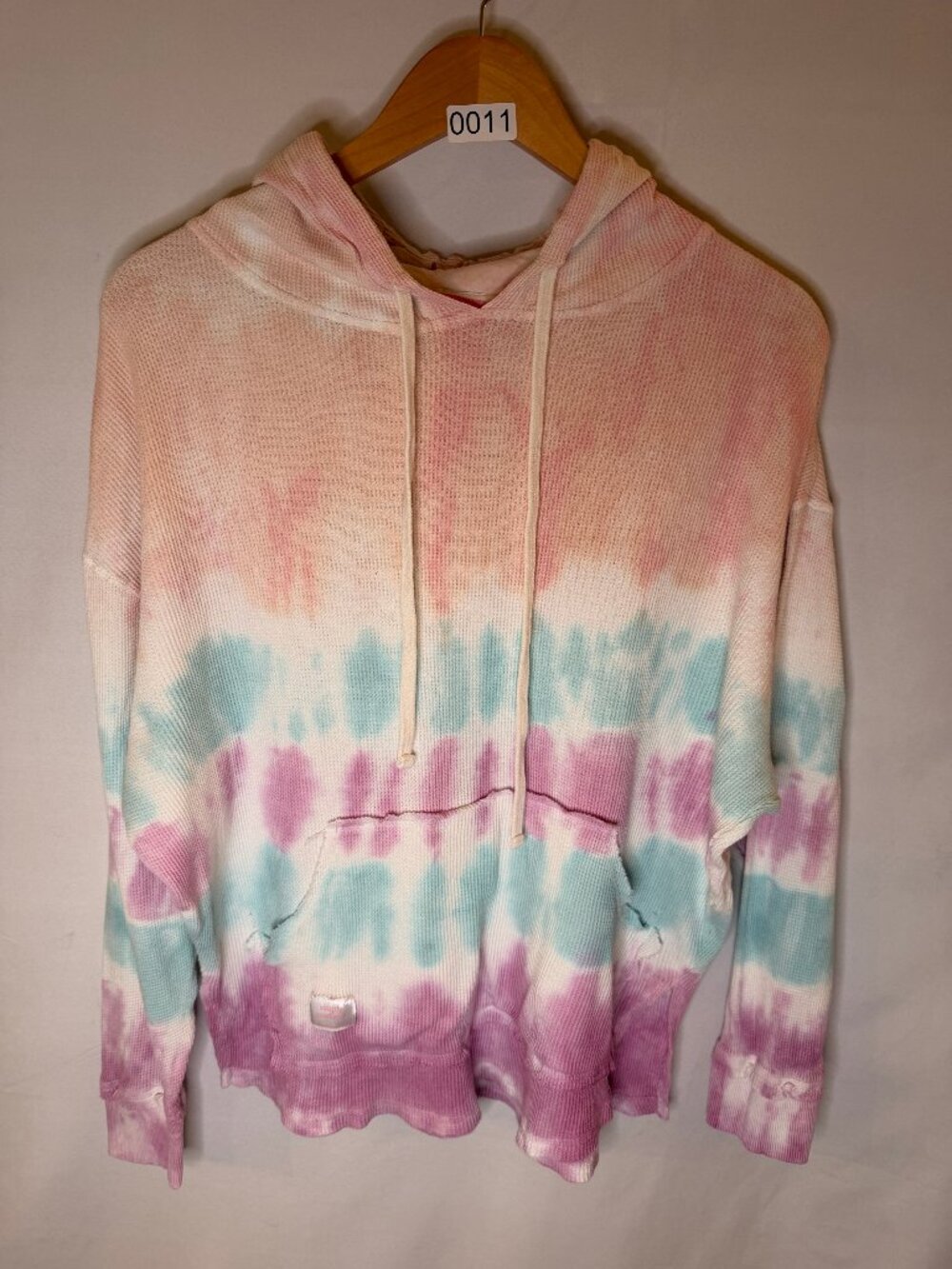 Simply Southern Tie Dye Waffle Knit Hoodie XL